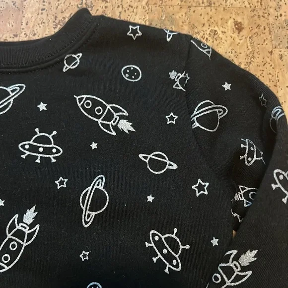 Shimmery space sweatshirt and sweatpants set - Picture 3 of 5